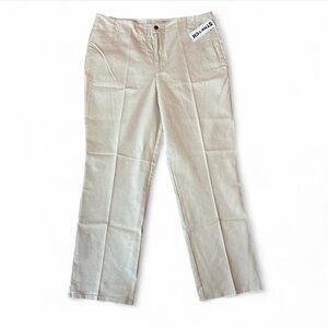 Norm Thompson NWT COTTON Cream trousers